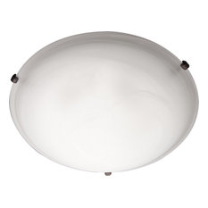 Malaga 3-Light Flush Mount, Oil Rubbed Bronze, Marble