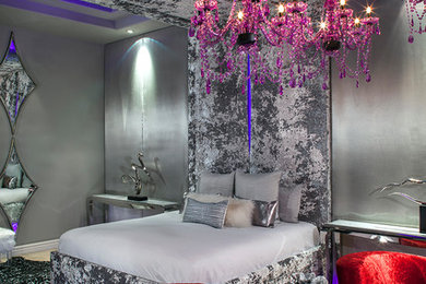 Example of an eclectic bedroom design in Phoenix