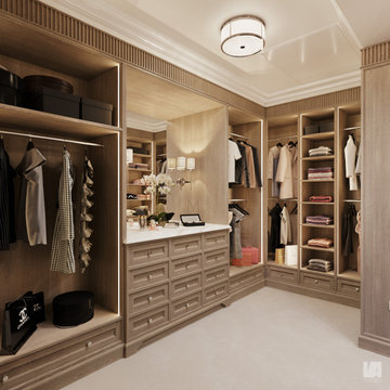 Traditional style Closet in a Private Residence