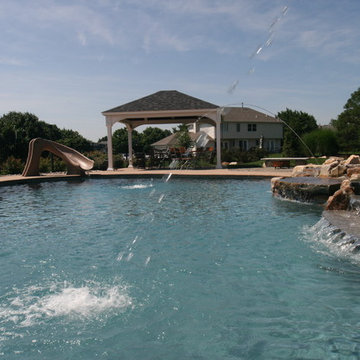 Water Slide, Water Feature, Fire Pit, Fire Feature, Torches, Lights, Spa, & More