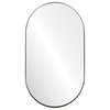 Oval Simple Mirror, Polished Stainless Steel