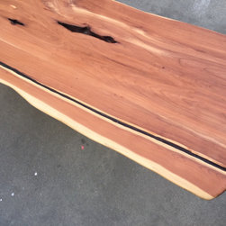 Simple Long aromatic Cedar bench - Clear Coat Beauftiful grain. - Upholstered Benches