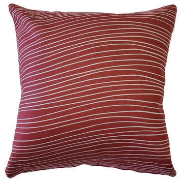 Meraki Spanish Red Throw Pillow 19x19, with Polyfill Insert