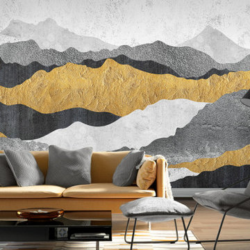 Golden Mountains wall mural