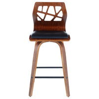 Folia Counter Stool, Set of 2, Black Pu