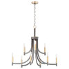 Lyndon 9-Light 32" Wide Bronze/Antique Brass Chandelier