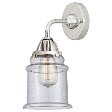 Innovations Canton 1 Light 6" Sconce, LED, PC/Seeded