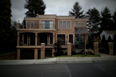Brown three-story concrete flat roof photo in Seattle