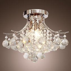 LightInTheBox Chrome Finish Crystal Chandelier with 3 lights &ndash; Promo Code - Chandeliers