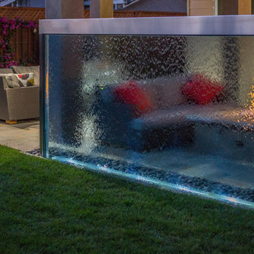 Custom Outdoor Single Panel Water Feature - Palo Alto, CA