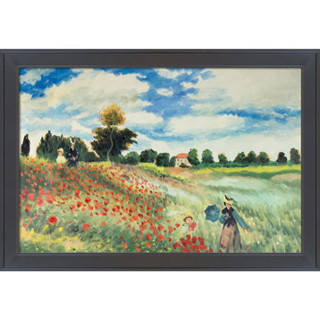 La Pastiche Poppy Field in Argenteuil with Gallery Black, 28" x 40"