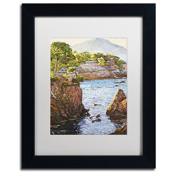 David Lloyd Glover 'Riviera Sea Cove' Art, Black Frame, 11"x14", White Matte