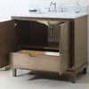 36" Antique Coffee Sink Vanity, Wlf7040-37 Top, No Faucet