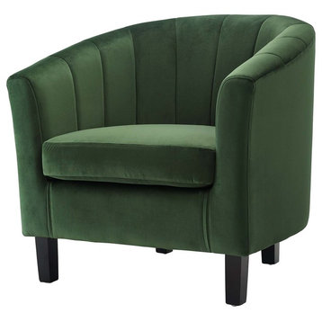 Modern Tufted Armchair Accent Chair, Velvet Green