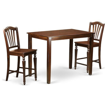 3-Piece Counter Height Dining Room Set, Counter Height Table And 2 Bar Stools