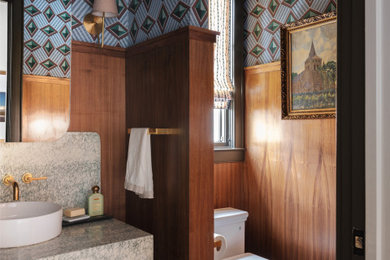Example of a powder room design in Los Angeles