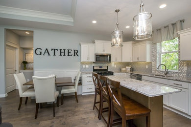 Transitional dining room photo in Cedar Rapids