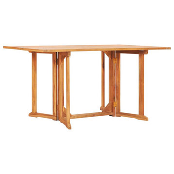 vidaXL Outdoor Dining Table Folding Outdoor Garden Furniture Solid Teak Wood