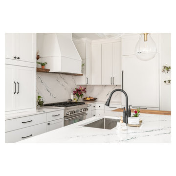 Pearl White Transitional Kitchen in Chicago
