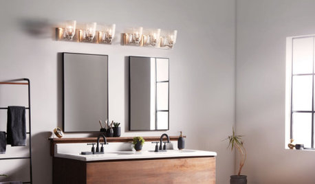 Proportion Of Vanity Lights To Mirror, Houzz Bathroom Vanity Lights