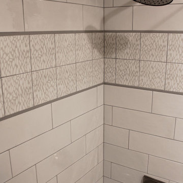 Stunning Bathroom w/ Sea Side Weave - Tile & Installation by Exact Tile Inc