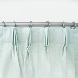 Washed Belgian Linen Drapes-Seafoam - Curtains