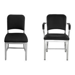 Navy Upholstered Chair by Emeco - Dining Chairs