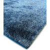 4'x6', Shaggy Solid Blue Living Room Area Rug, Hand-Tufted