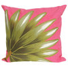 Palm Fan Hot Pink 20" Square Indoor Outdoor Pillow