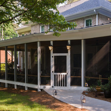 Ground level screened porch