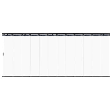Navajo White 12-Panel Track Extendable Vertical Blinds 140-260"W