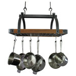 Enclume - Signature 30" Rectangle Ceiling Pot Rack Hammered Steel w Tigerwood & 24 Hooks - Handcrafted in the USA, this Enclume Signature Collection Rectangle Ceiling Pot Rack with Tigerwood creates a uniquely authentic, beautiful and functional cookware rack. Enclume brings innovation and design with this Rectangle Pot Rack. Use the top of the grid for even more storage! Each Signature Series product integrates the finest materials including Enclume�s Legendary Hammered Steel and FSC Certified Tigerwood. Enclume delivers professional grade, handcrafted and heirloom quality in the kitchen, home and hearth. Constructed of superior, hot rolled, high Carbon Steel, and Enclume's Signature Hammered Steel finish with a protective clear coating providing durability and strength for lasting value and visual appeal. Beautiful and timeless! Assembly Instruction and Installation hardware are provided. Mounting directly into ceiling joists or beams is recommended. Consult your handyman or local hardware store for mounting to drywall or your specific ceiling type. Includes 24 Hooks; 12 Angled and 12 Straight Multi-Purpose Pot Hooks. Solid Steel Frame and Tigerwood, Professional Grade. Forged by our Skilled Craftsmen in the Pacific Northwest, USA. Assembly Required. Hardware and Installation Instructions Included. Mounting directly into ceiling joists or beams is recommended. Consult your handyman or local hardware store for mounting to drywall or your specific ceiling type.