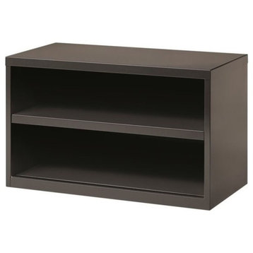 Hirsh 36-in Wide Low Metal Credenza with Shelves Charcoal