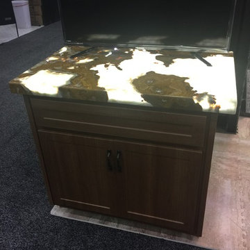 8mm Translucent thin stone Onyx countertop back lite