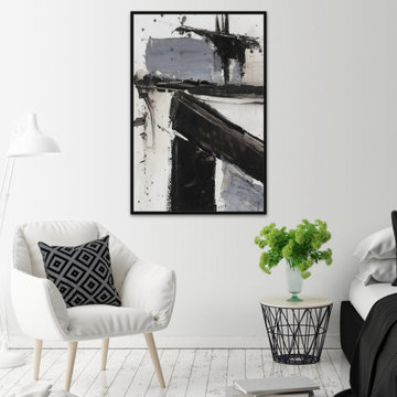 "Demolition III" Floater Framed Painting Print on Canvas