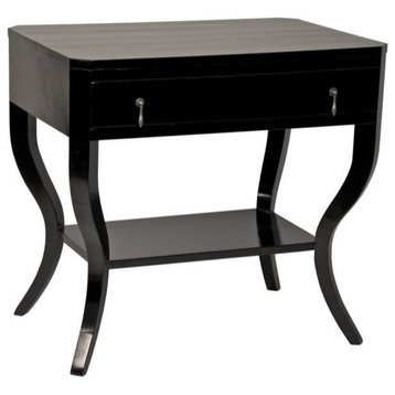 Grant Side Table, Distressed Black