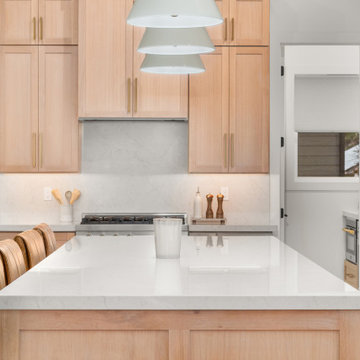 Coeurd'Alene New Build - White Quartersawn Oak Cabinets