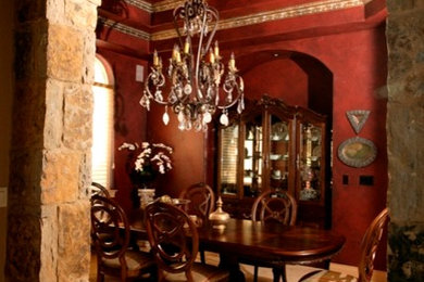 Tuscan dining room photo in Dallas