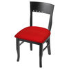 3160 18 Chair with Black Finish and Canter Red Seat