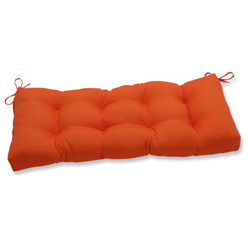 Sundeck Orange 44x18" Outdoor Tufted Bench/Swing Cushion
