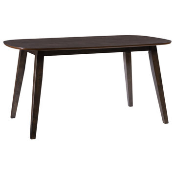 CorLiving Tiffany Dark Wood Stained Dining Table, Espresso
