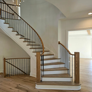 Project #110 | Beautiful Curved Staircase with Circular Balcony