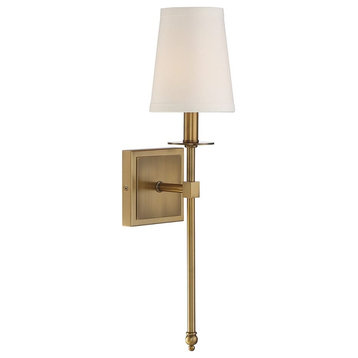Trade Winds Hamilton 1-Light Wall Sconce in Natural Brass