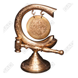 DINNER GONG FISH SHAPE JASMINE GOLD POLISHED - Home Accessories & Decor