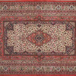 Persian Qum rug 4'7 X 6'11 - Area Rugs