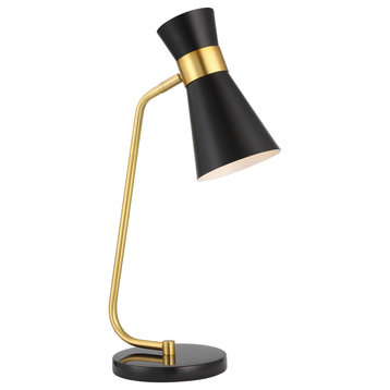 Gold With Black Marble Foot Desk Lamp