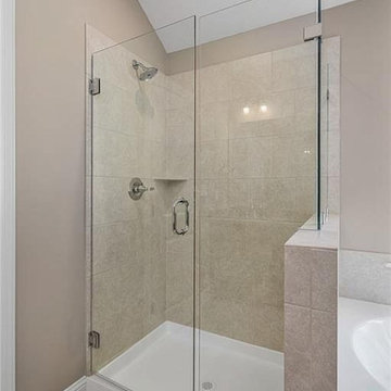 Glass Shower Cubicle for Illusion of Space, Bathroom Renovation in Saratoga, CA