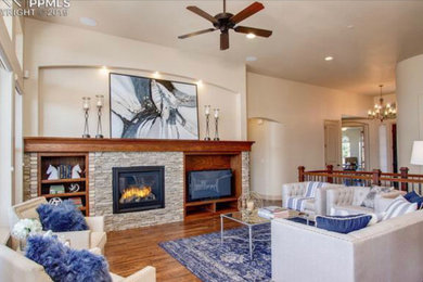 This is an example of a family room in Denver.