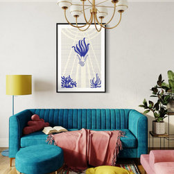 Octopus Woman Print - Drawings And Illustrations