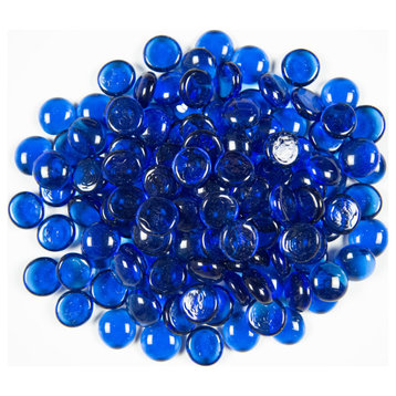 MSI LFIRG0.5ROU10 1/2" Round Reflective Fire Glass 10 Pounds Saphire Blue